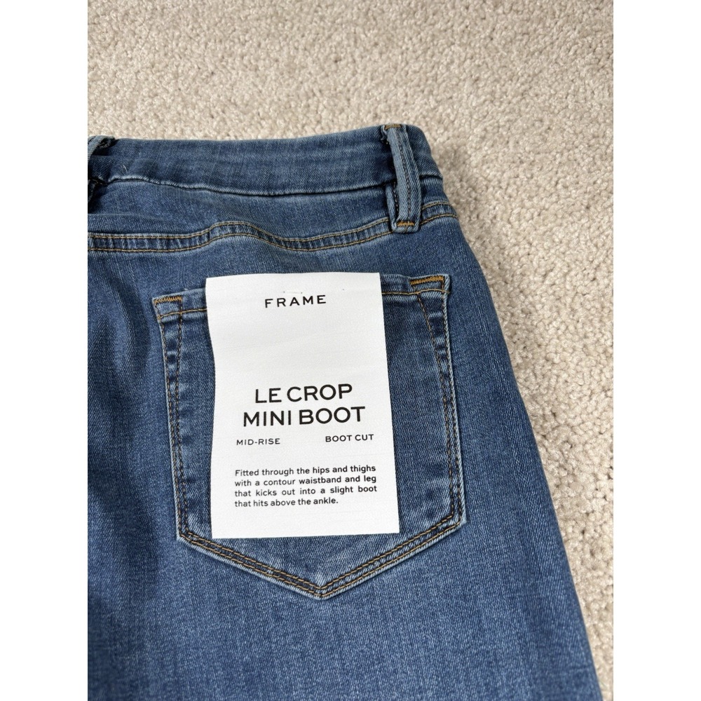 FRAME Womens Le Crop Mini Boot Jeans Size 30 Mid Rise Blue Crop - Picture 3 of 6